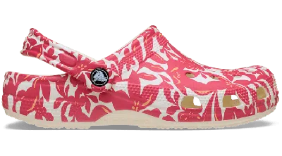 Crocs Classic Island Flower Clog In Gray