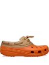 Crocs Classic Islander Boat "koi Fish Tan" Clogs In Orange