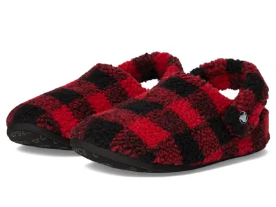 Crocs Classic Kids Shoes Buffalo Plaid/black/varsity Red : 4 Big Kid M, Textile