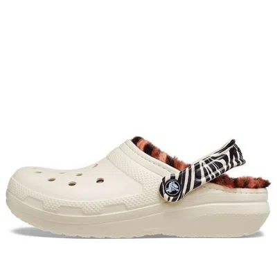 Crocs Classic Lined Animal Remix Clog In Bone/multi Animal