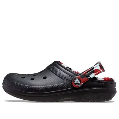 Crocs Classic Lined Camo Clog In Black/red