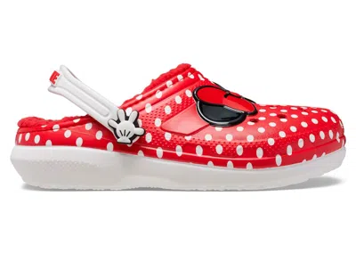 Pre-owned Crocs Classic Lined Clog Disney Minnie Mouse (kids) Sneakers In White