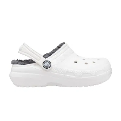 Pre-owned Crocs Classic Lined Clog Kids 'white Grey' | Kid's Size 5