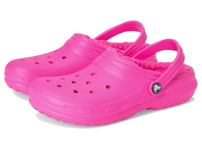 Crocs Classic Lined Clog (little Kid/big Kid) Kid's Shoes Pink Crush/pink Crush : 13 Little Kid M, Synthet