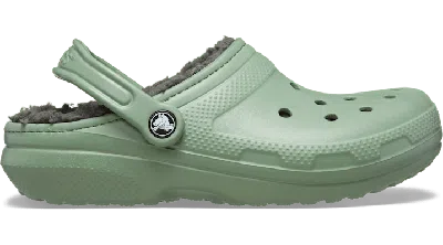 Crocs Classic Lined Clog In Moss/multi