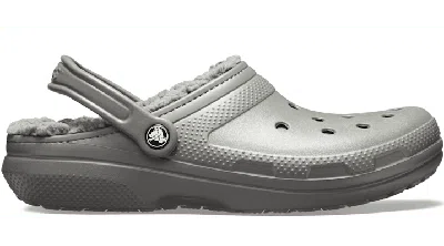 Crocs Classic Lined Clog In Slate Grey/smoke
