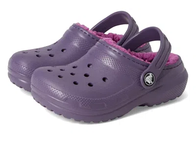 Crocs Classic Lined Clog (toddler) Kid's Shoes Nightshade : 5 Toddler M, Synthetic In Purple