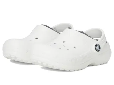 Crocs Classic Lined Clog (toddler) Kid's Shoes White/grey : 8 Toddler M, Synthetic In Multi