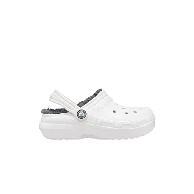 Pre-owned Crocs Classic Lined Clog Toddler 'white Grey' | Infant Size 9