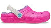 Crocs Fuzzy-lined Clogs In Pink Crush/multi