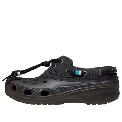 Crocs Classic Luxe Boat Shoe 'dark Cocoa' In Black