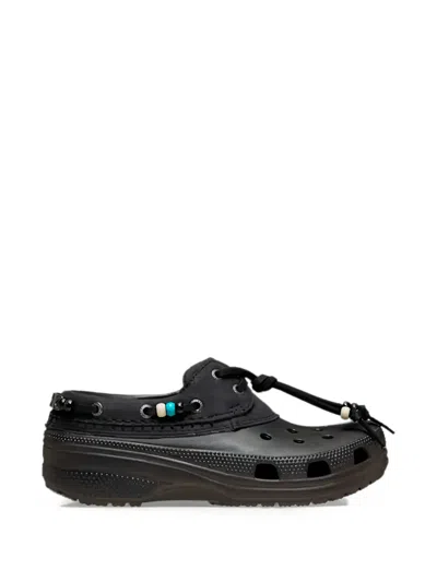 Crocs Classic Luxe Boat Shoes In Black