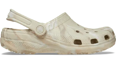 Crocs Classic Marbled Clog In Bone/multi