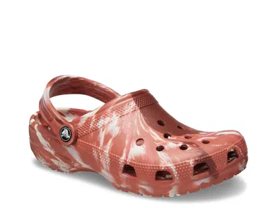 Crocs Classic Marbled Clog In Orange