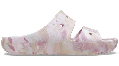 Crocs Classic Marbled Sandal V2 In Quartz/multi