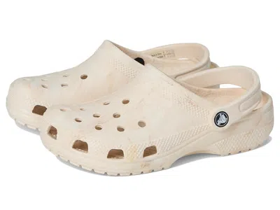Crocs Classic Marbled Tie-dye Clog (little Kid/big Kid) Kids Shoes Bone Swirl : 11 Little Kid M, Synthetic In Neutral