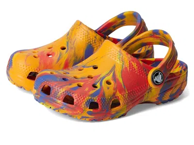 Crocs Classic Marbled Tie-dye Clogs (toddler) Kids Shoes Orange Zing/multi : 6 Toddler M, Synthetic