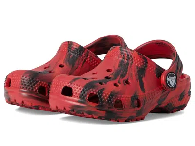 Crocs Classic Marbled Tie-dye Clogs (toddler) Kids Shoes Pepper/black : 9 Toddler M, Synthetic In Multi