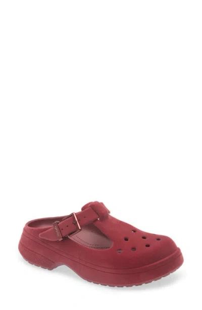 Crocs Classic Mary Jane Clog In Burgundy