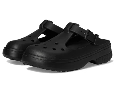 Crocs Classic Mary Jane Clogs, Mary Janes For Women Slippers Black :