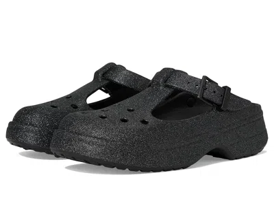 Crocs Classic Mary Jane Clogs, Mary Janes For Women Slippers Black Glitter :