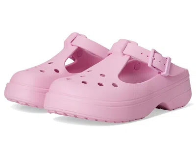 Crocs Classic Mary Jane Clogs, Mary Janes For Women Slippers Pink Tweed :