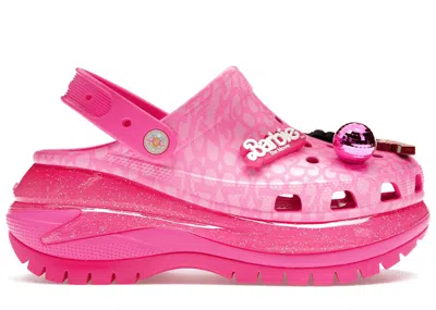 Pre-owned Crocs Classic Mega Crush Clog Barbie The Movie Sneakers In Electric Pink
