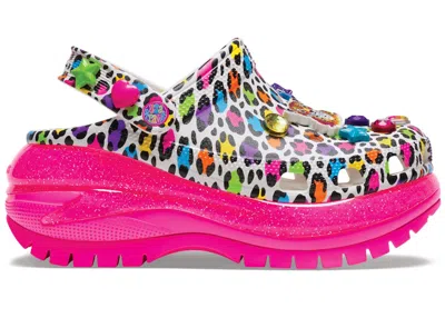 Pre-owned Crocs Classic Mega Crush Clog Lisa Frank Sneakers In Electric Pink