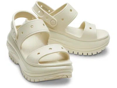 Crocs Classic Mega Crush Sandal Shoes Bone : In White