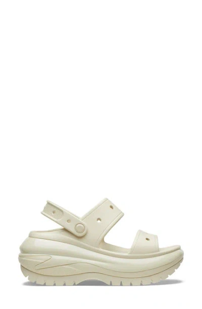 Crocs Mega Crush Sandal In Bone