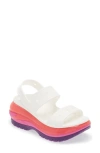 Crocs Classic Mega Crush Water Resistant Platform Sandal In White/ Multi