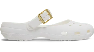 Crocs Classic Metallic Buckle Ballet In White