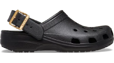 Crocs Classic Metallic Buckle Clog In Black