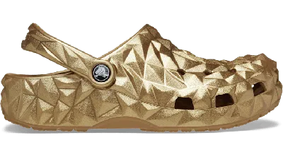 Crocs Classic Metallic Geometric Clog In Gold