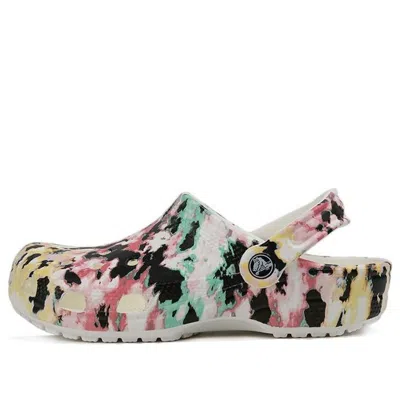 Crocs Classic Pattern Shoe Multi-color Splicing Unisex 'black Pink Green'