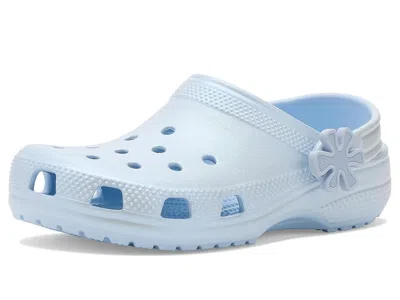 Crocs Classic Pearl Shine Clogs Kids Shoes Blue Frost : 2 Little Kid M, Eva