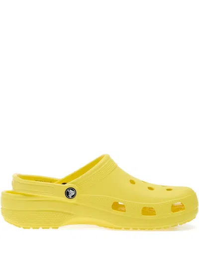 Crocs Classic Perforated Clogs In Yellow