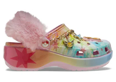 Pre-owned Crocs Classic Platform Clog Pokémon Eevee (women's) Sneakers In Pink