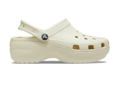 Pre-owned Crocs Classic Platform Clog (women's) Sneakers In Bone