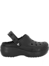 Crocs Classic Platform Clogs In Black
