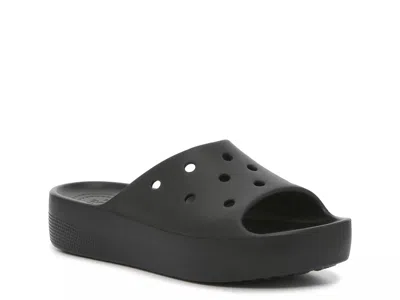 Crocs Classic Platform Slide Sandal In Black