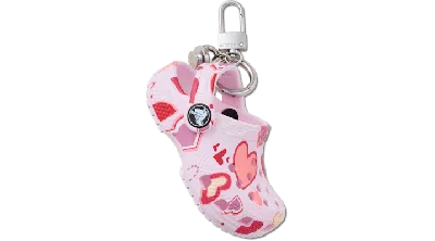 Crocs Classic Printed Clog Bag Charm In Pink