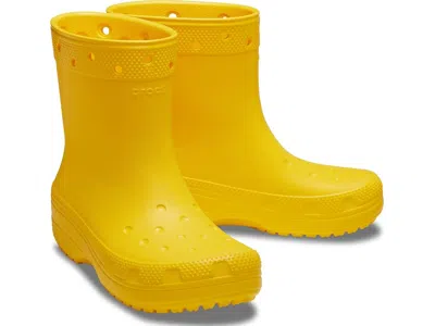 Crocs Classic Rain Boot Shoes Sunflower: Men's 4 - Women's 6 Medium In Yellow