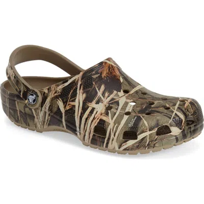 Crocs Classic Realtree Camo Clog Slip-on In Brown