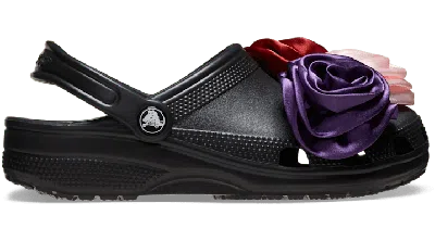 Crocs Classic Rosette Clog; Black, W10/m8