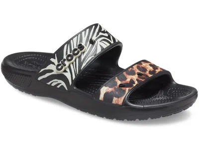 Crocs Classic Sandal - Seasonal Graphics Shoes Black/multi Animal Remix :