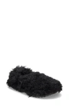Crocs Classic Shaggy Faux Fur Lined Clog In Black