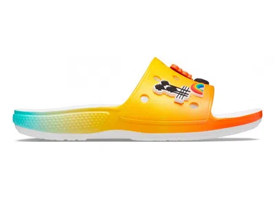 Pre-owned Crocs Classic Slide Free & Easy Sneakers In F&e Signature Gradient