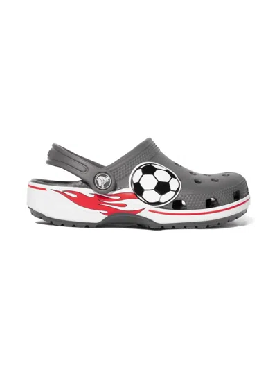 Crocs Kids' Classic Soccer Band Sandals In Gray