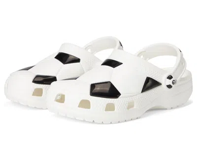 Crocs Classic Sports Clog (little Kid/big Kid) Kids Shoes Soccer Ball : 13 Little Kid M, Eva/synthetic In White